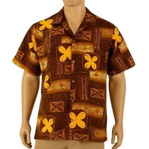 Andrade Resort Shops‎ Hawaiian Shirt Mens M Vintage Aloha 60s Islandwear Travel